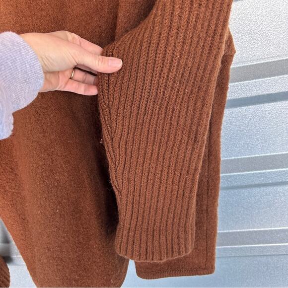 Vintage Casual Corner 100% Wool Brown Button Cardigan Sweater Size Large - Picture 4 of 8